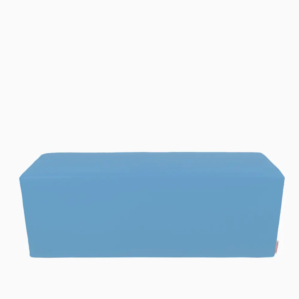 HORIZON 84, Pouf Panca Poggiapiedi in Ecopelle Sfoderabile 84x42 h 42, Azzurro,  Arketicom