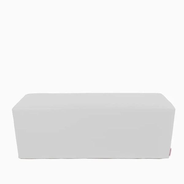 HORIZON 84, Pouf Panca Poggiapiedi in Ecopelle Sfoderabile 84x42 h 42, Bianco,  Arketicom