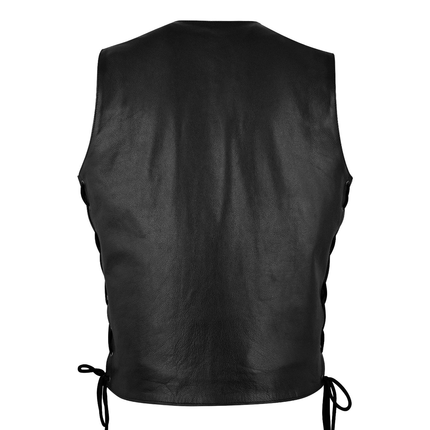 leren biker vest heren Urban 5884 Jack achterkant zwart rund leer