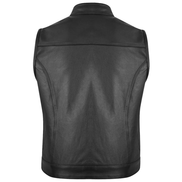 leren biker vest heren Urban 5884 Luka achterkant