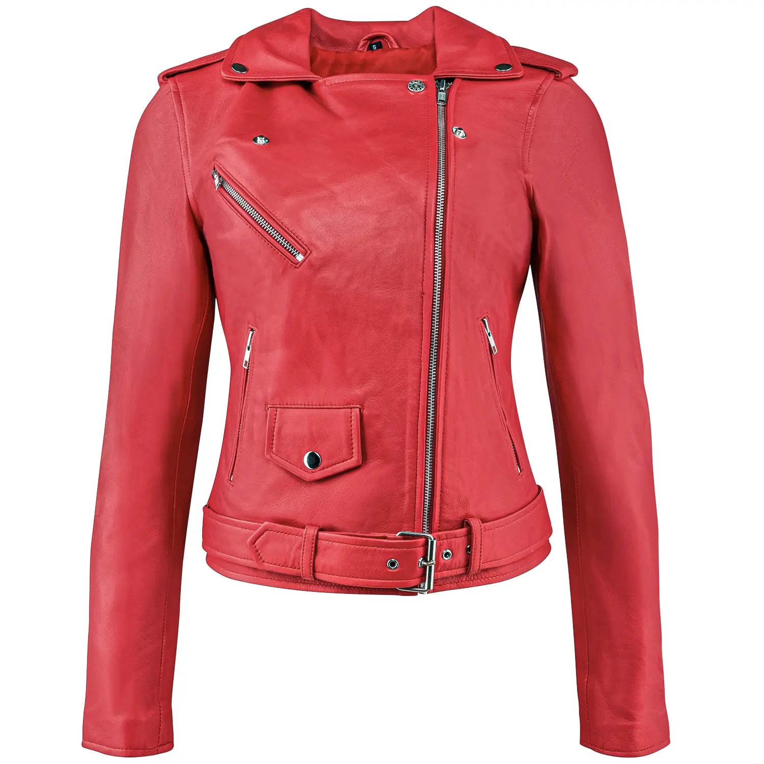 Giacca in pelle rossa da donna Alice