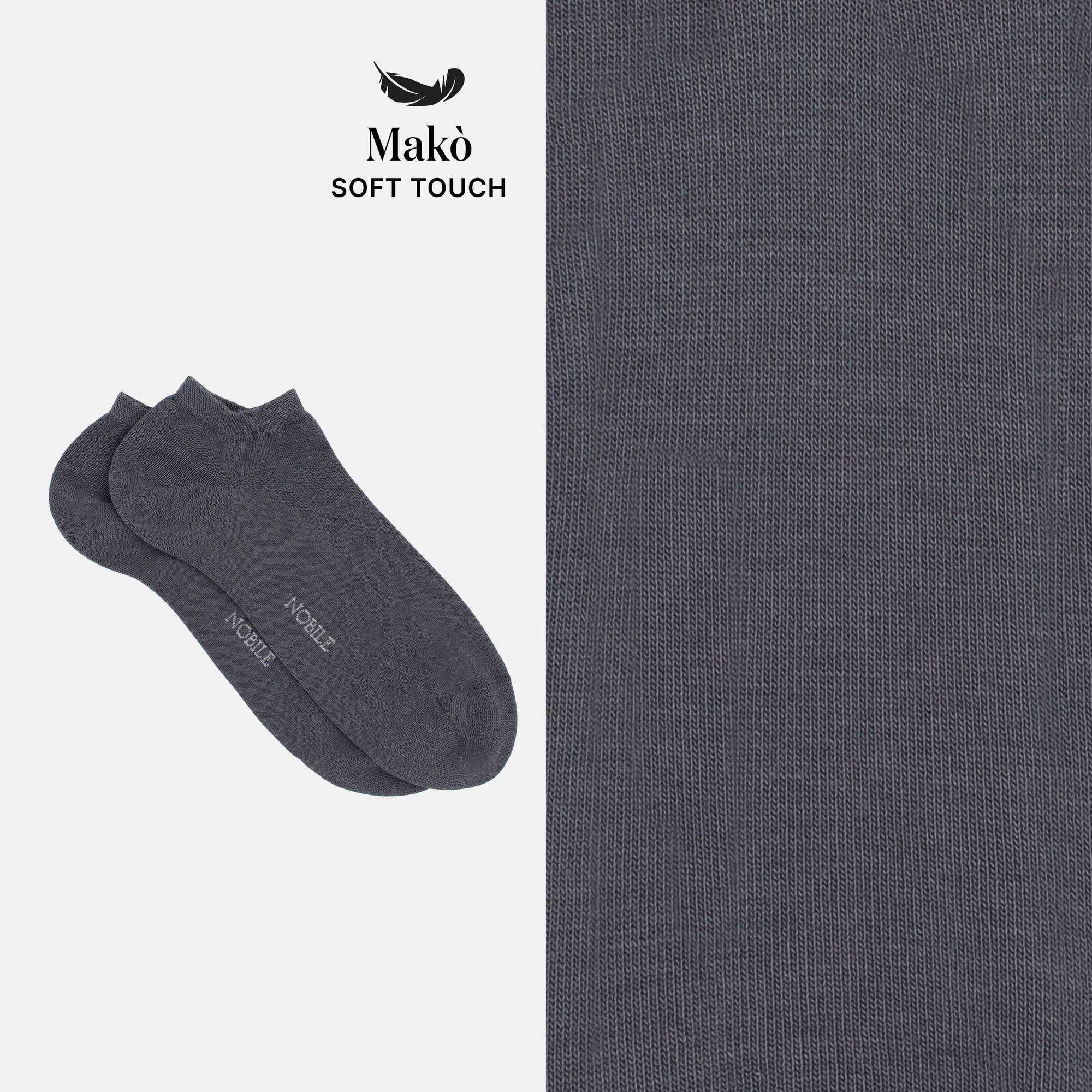 Ankle socks in soft Makò cotton - Solid color