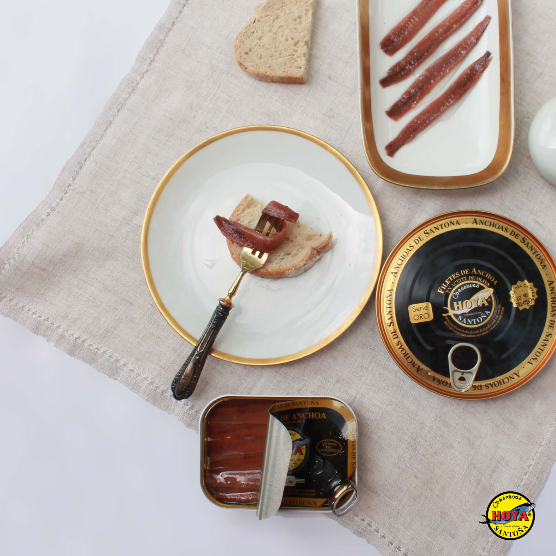 Cantabrian Anchovies in Olive Oil HOYA GOLD SERIES 78g