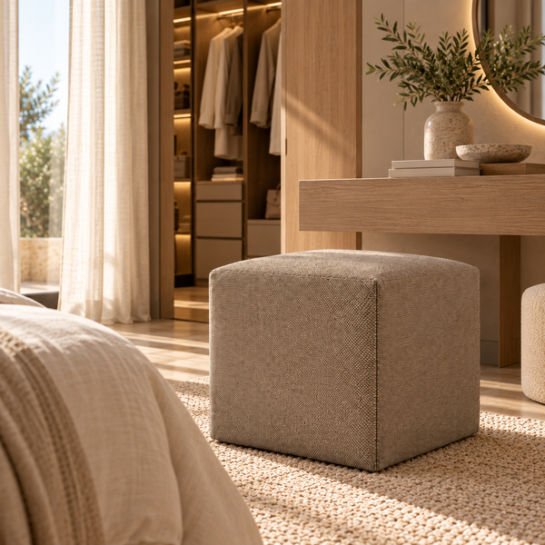 DADO TEX 35, Cotton Footstool with Zip 35x35 h35