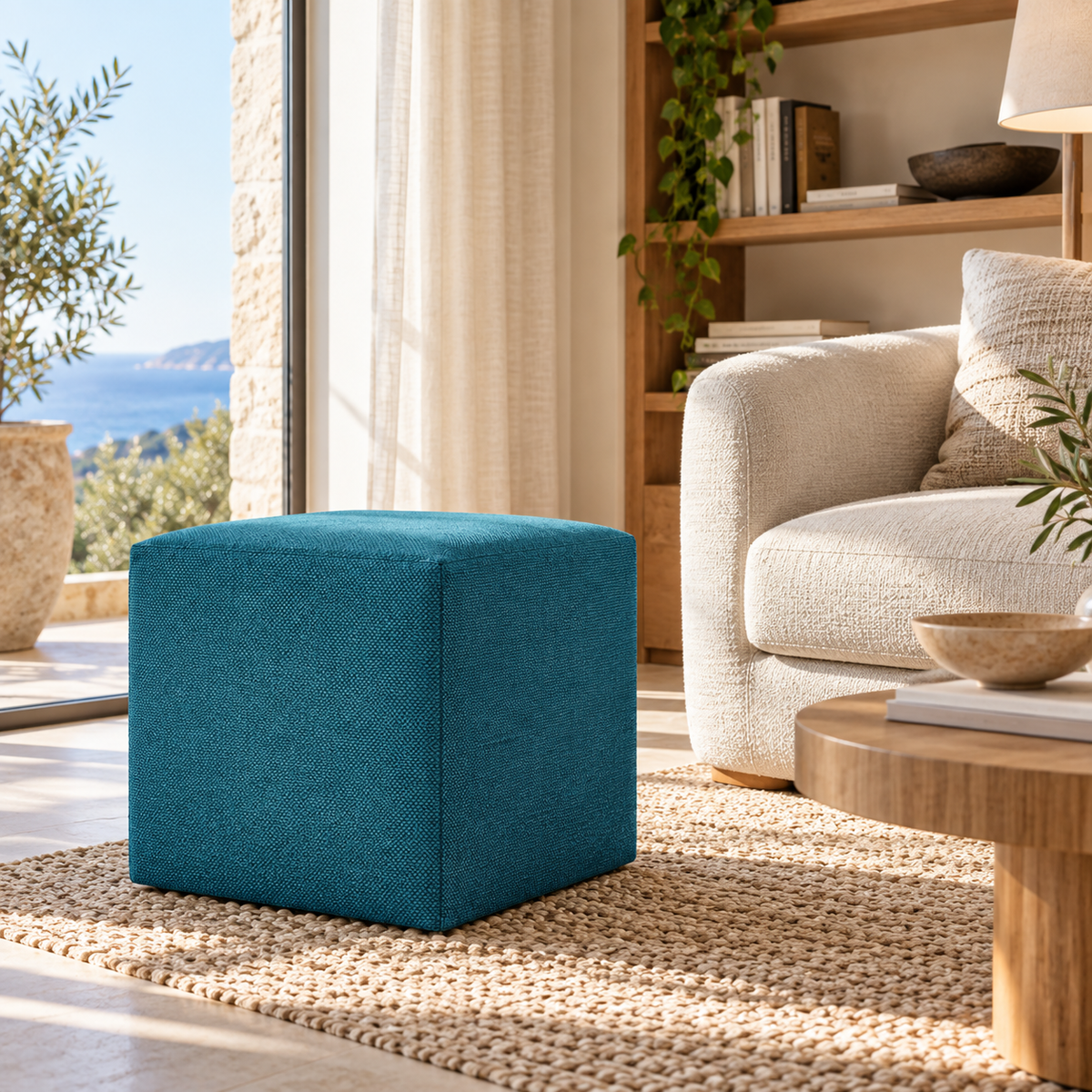DADO TEX 35, Cotton Footstool with Zip 35x35 h35