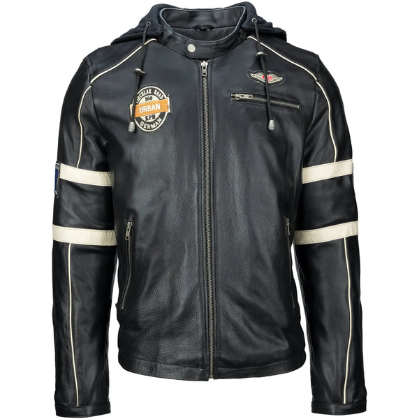 Austin Cow Leather Men's Jacket Black