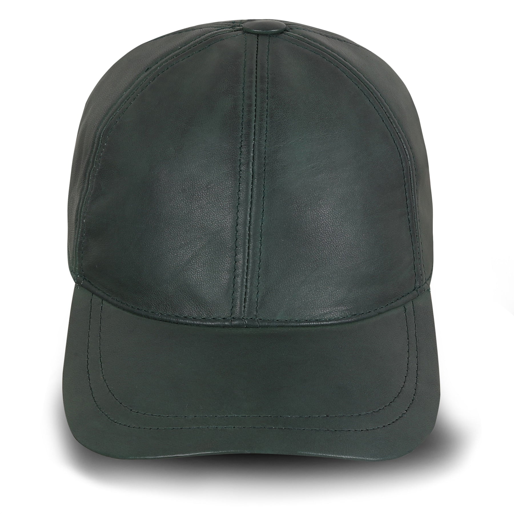 Cappello in pelle verde unisex