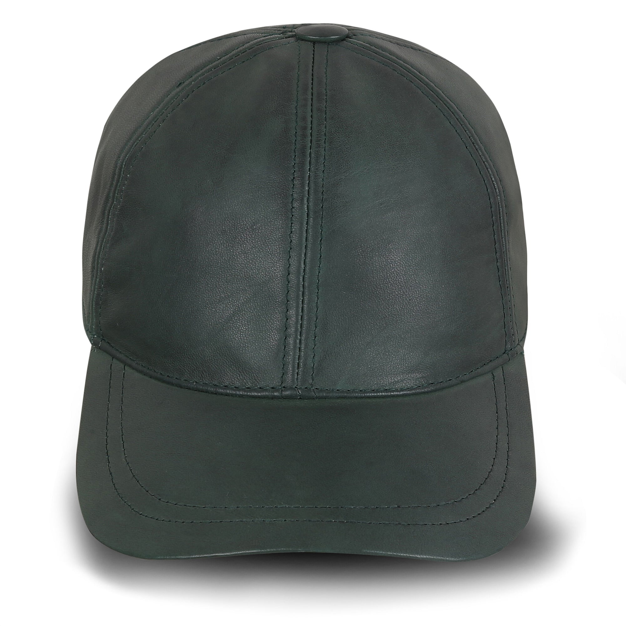 Cappello in pelle verde unisex