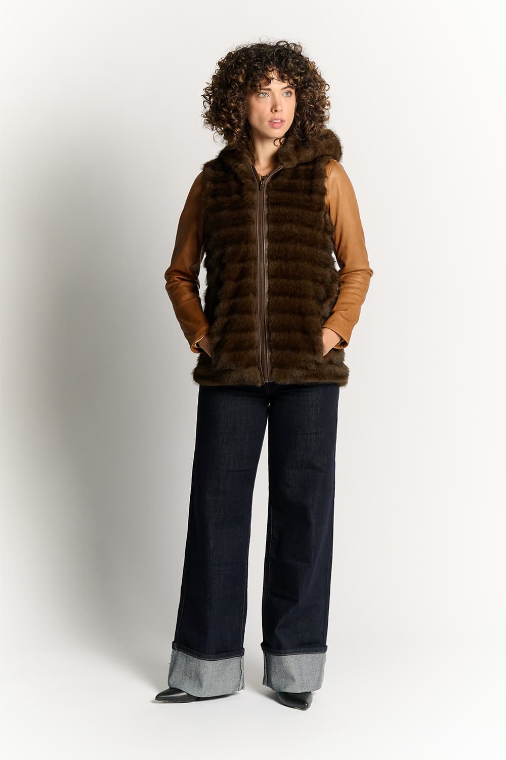 Cortina Gilet Marrone Scuro