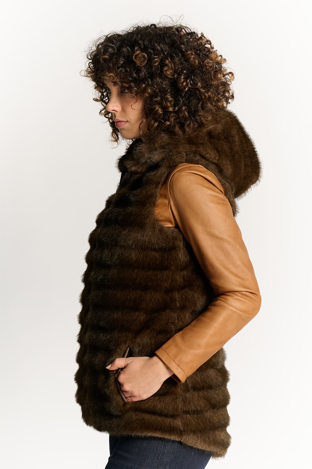 Cortina Gilet Marrone Scuro