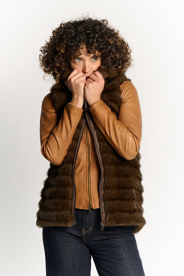 Cortina Gilet Dark Brown