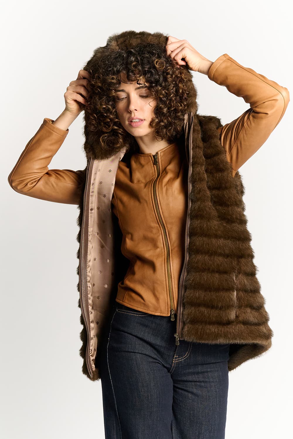 Cortina Gilet Marrone Scuro