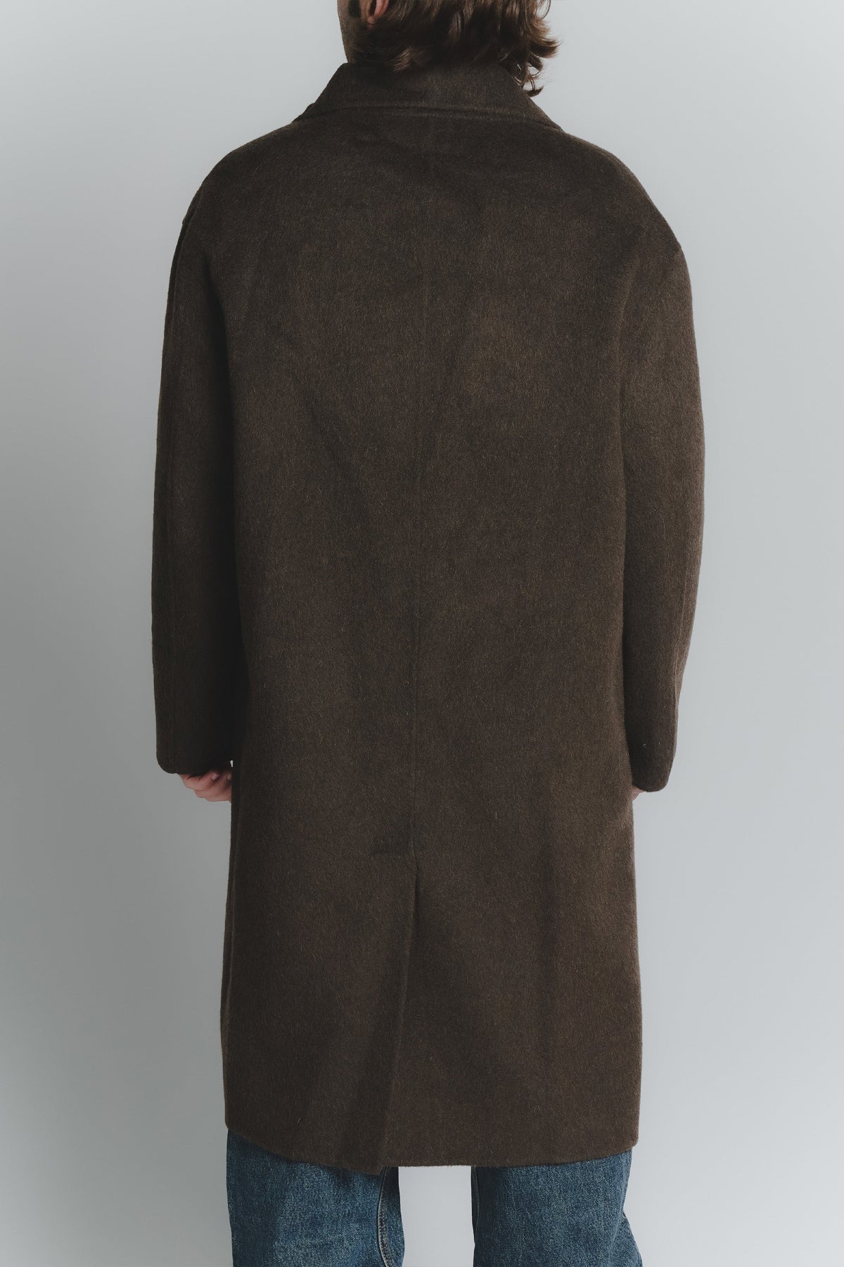 Overcoat in Dark Brown for Men