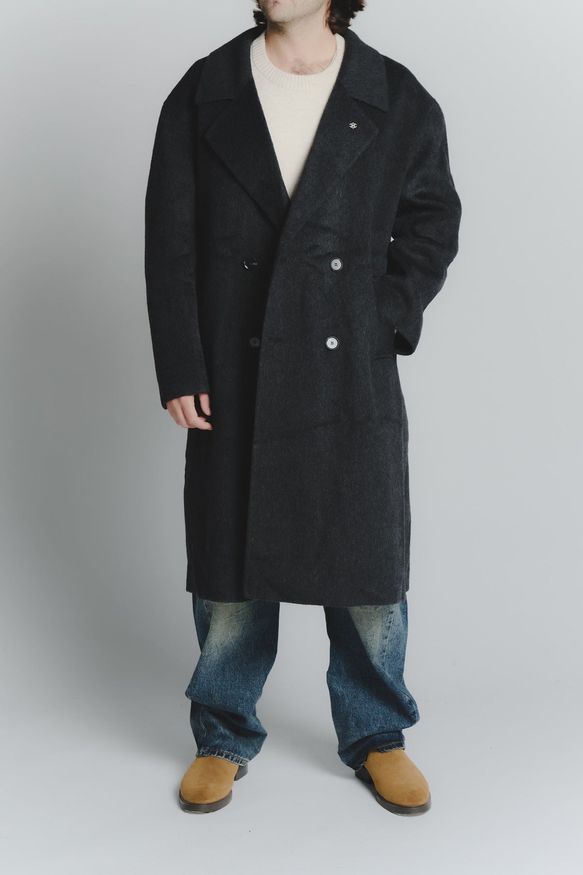Men's Anthracite Oversized Coat
