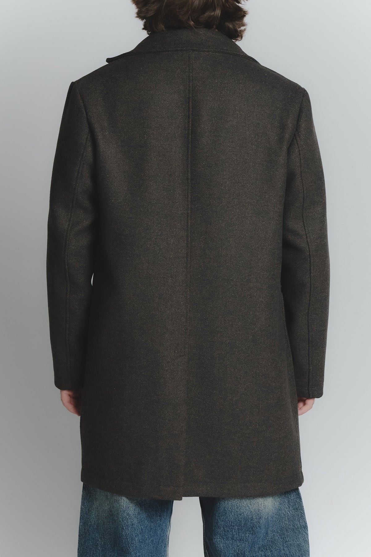 Long Houndstooth Coat for Men