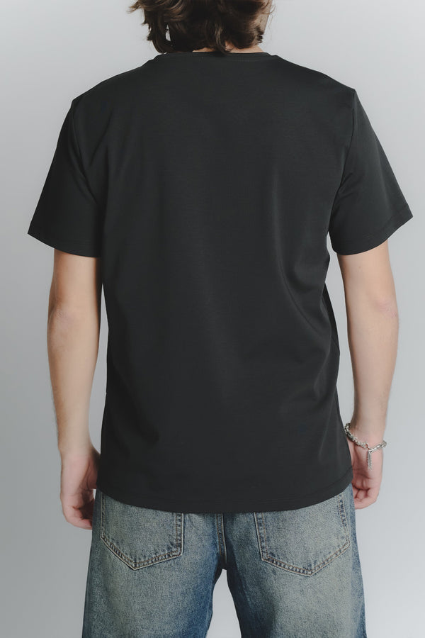 Camiseta de Hombre con Estampado de Bull Terrier Negra
