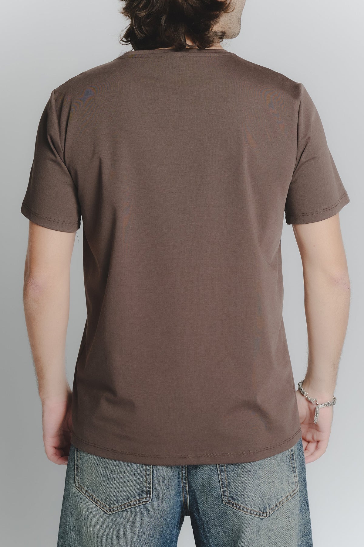 Camiseta de Hombre con Estampado de Vespa Chocolate
