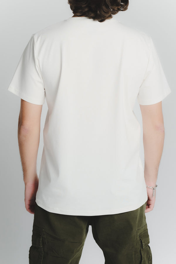 Men's T-Shirt with Dachshund Print White