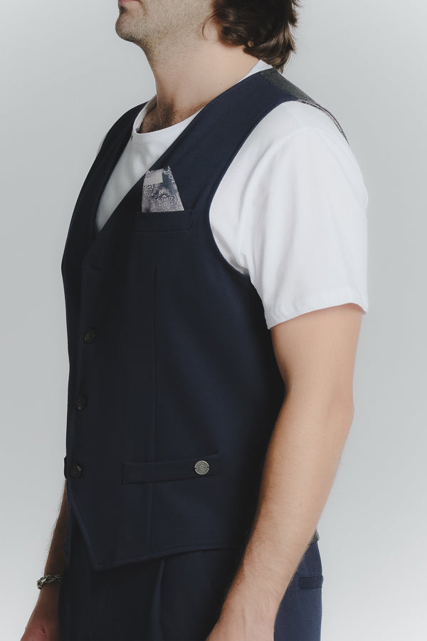 Men's Blue Waistcoat