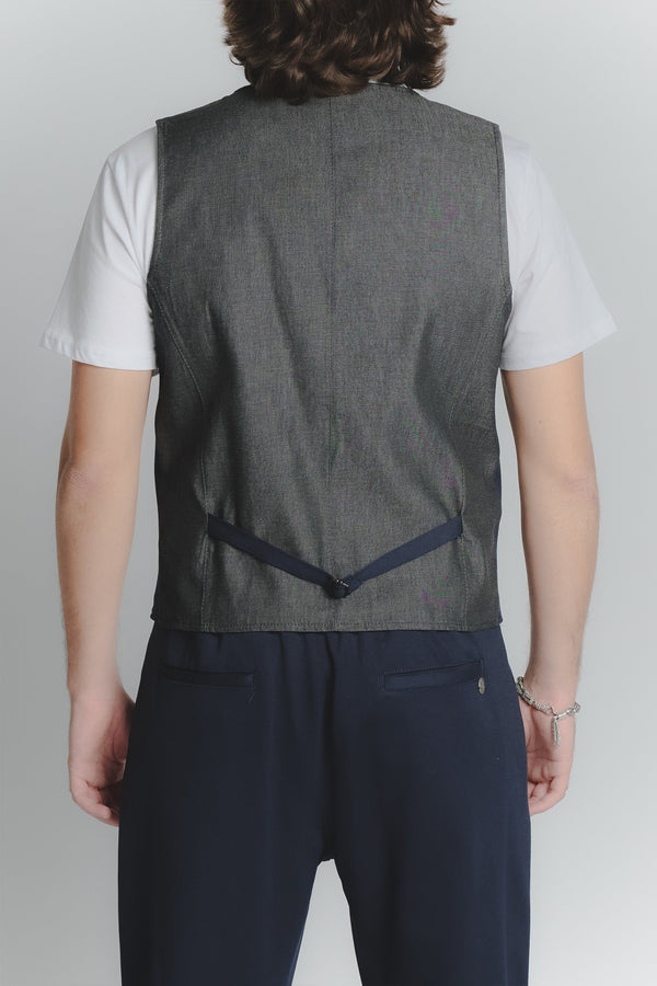Men's Blue Waistcoat