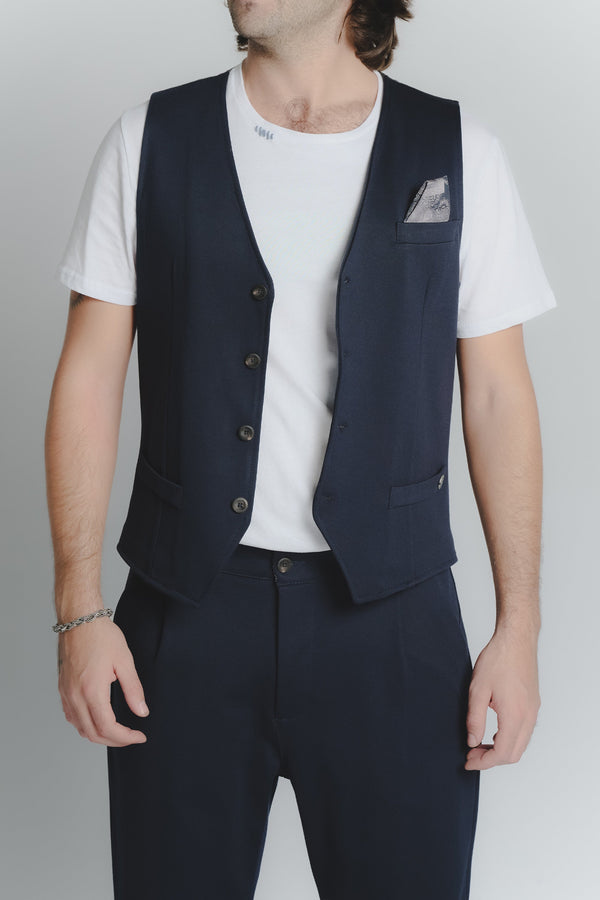 Men's Blue Waistcoat