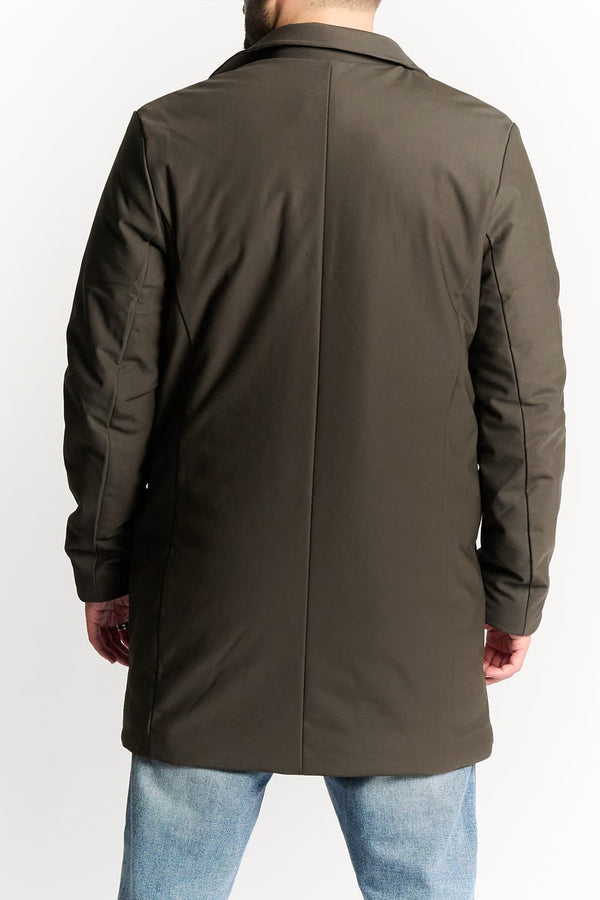 Long Thermal Down Jacket for Men Green