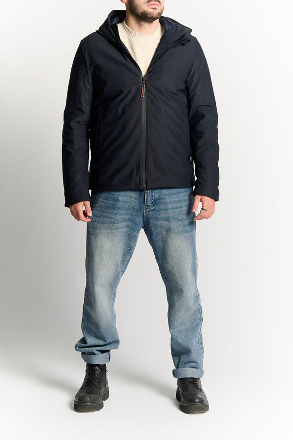 Short Blue Thermal Jacket for Men