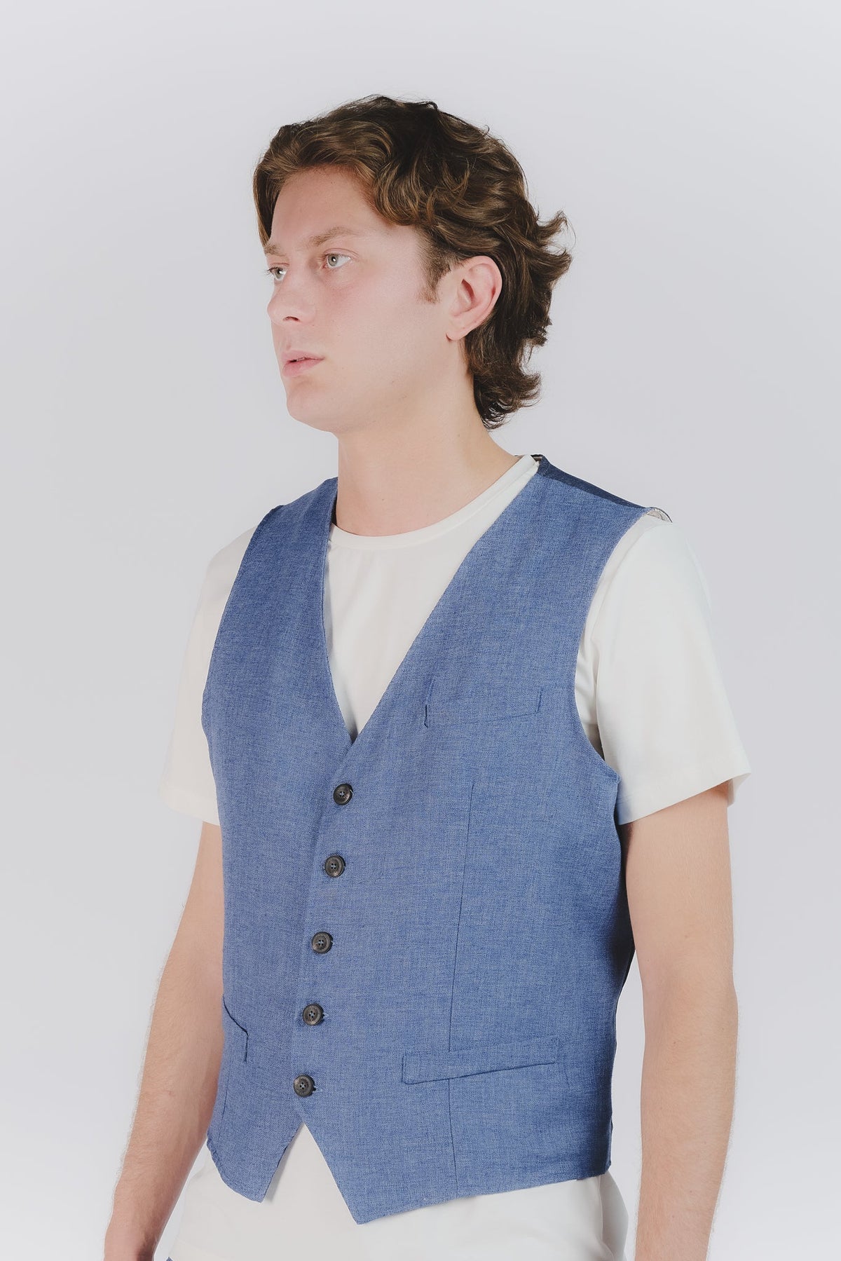 Gilet Uomo Melange Bluette