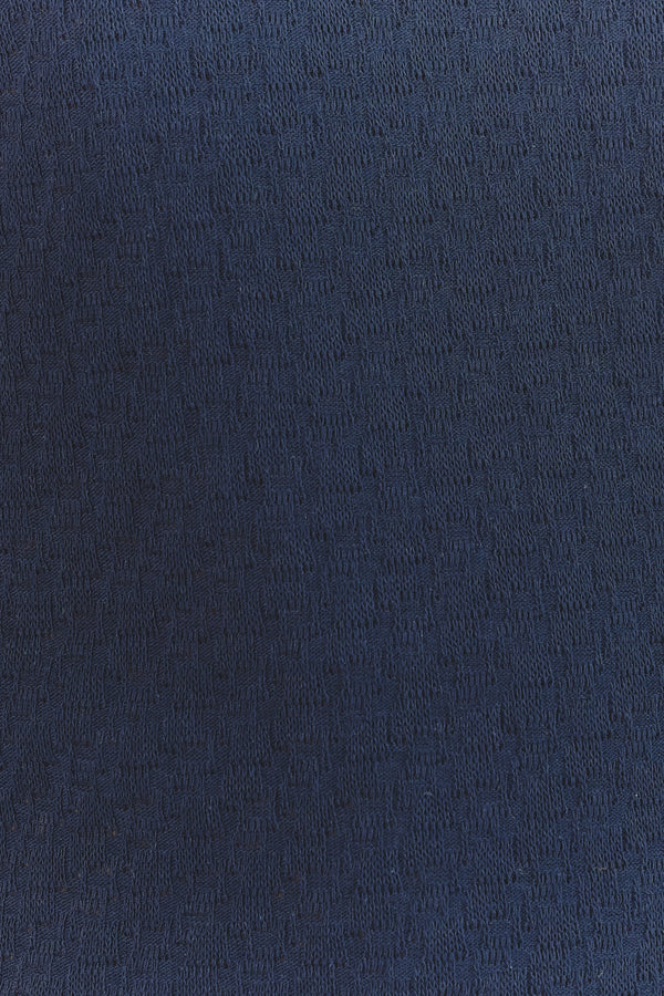 Men's Blue Textured T-shirt