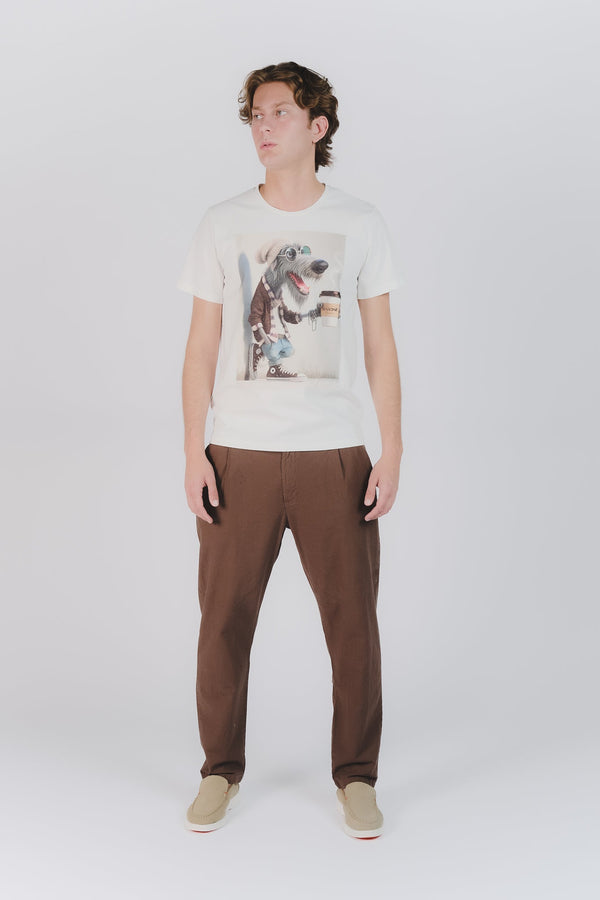 Camiseta de Hombre con Estampado de Perro