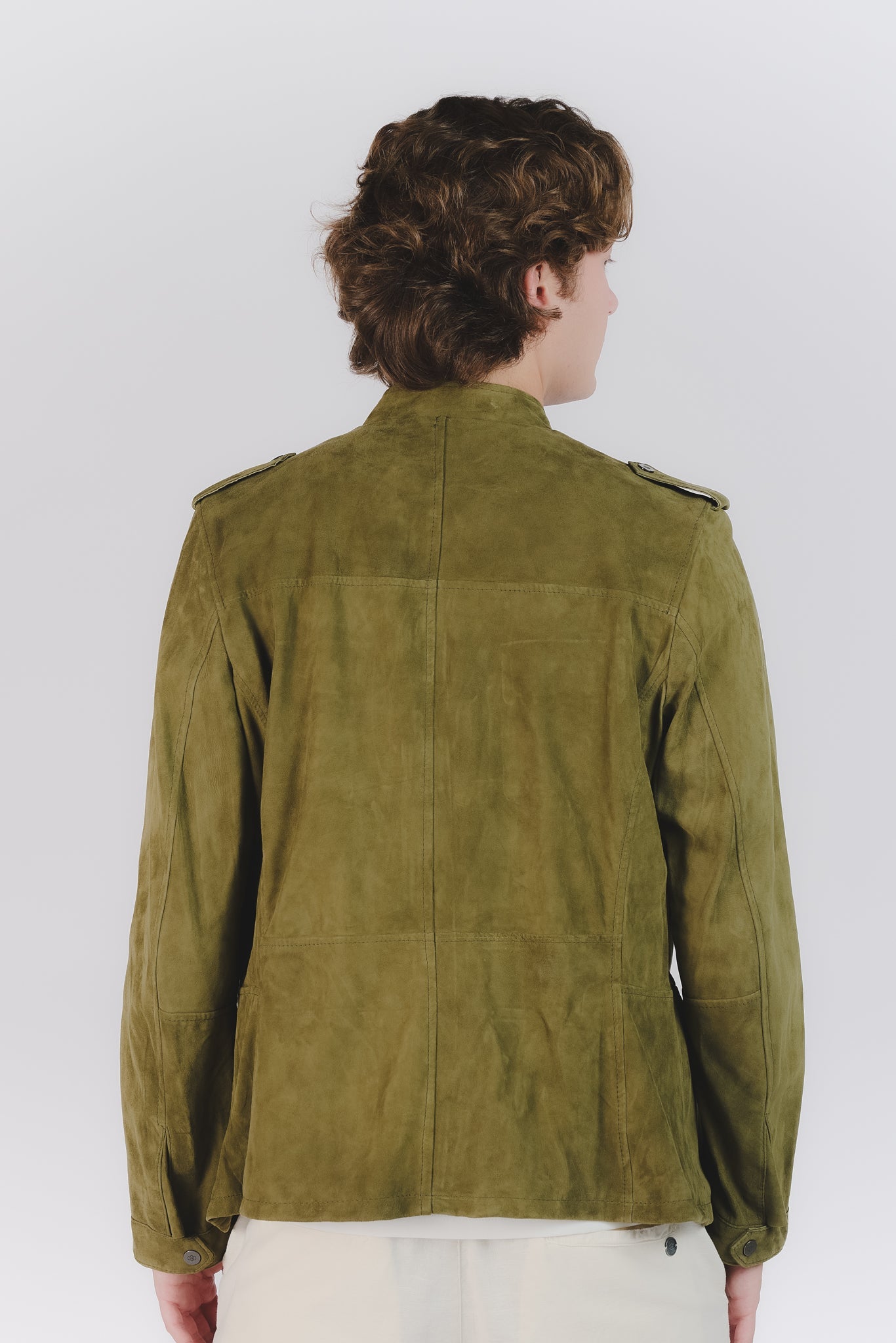 Francesco Nevyšívaná Suede Sahariana