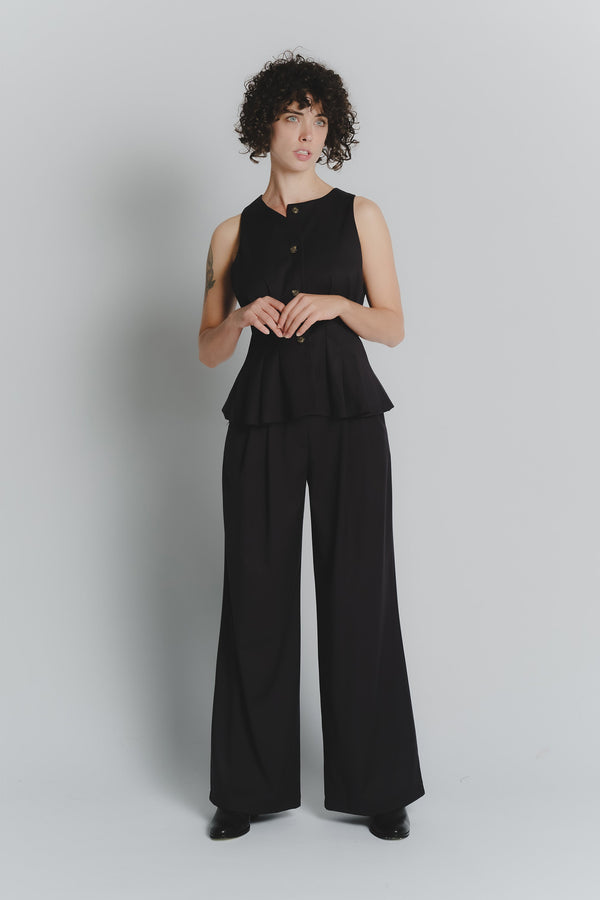 Gilet plissé marron pour femmes