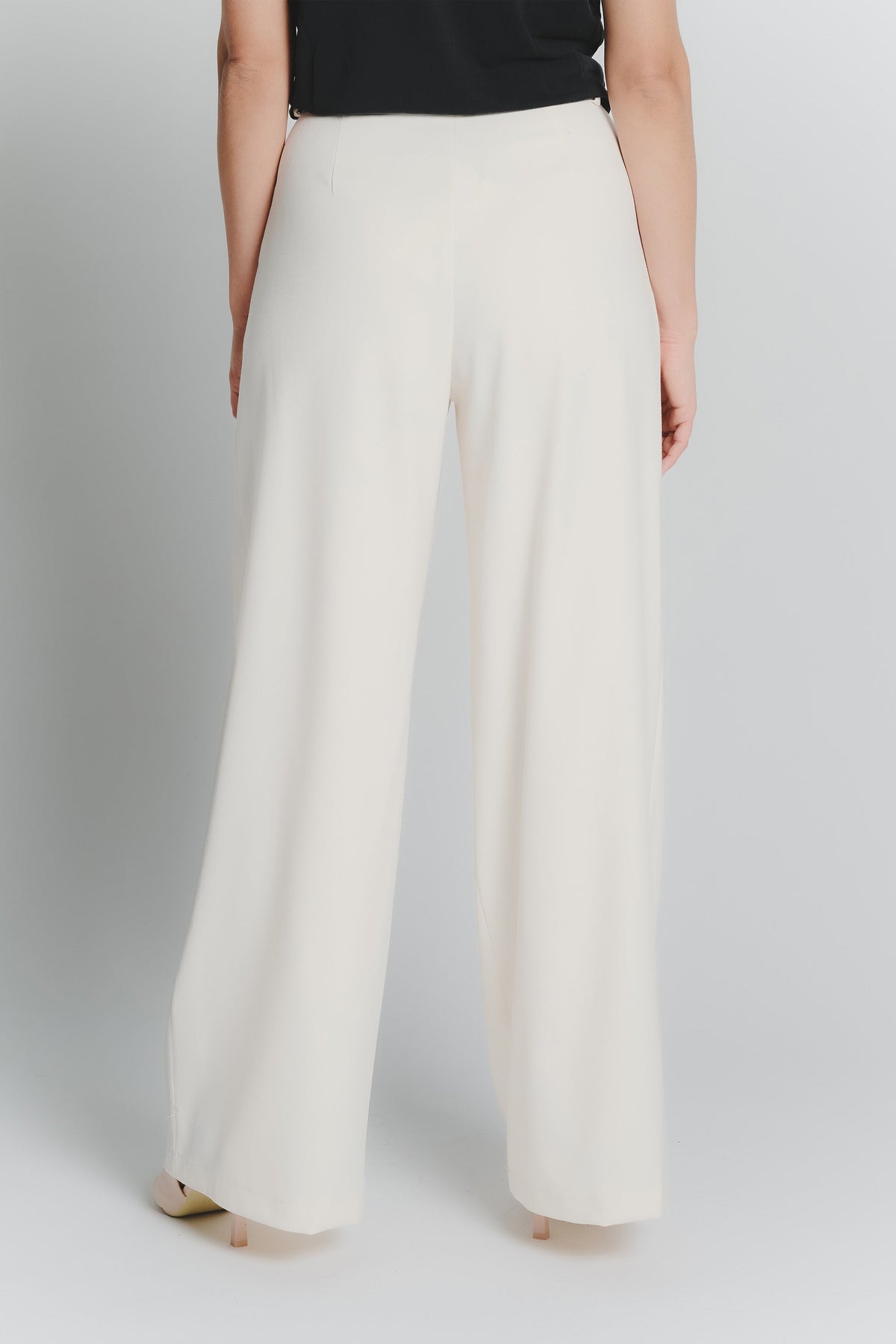 Women's Cream Palazzo Pants