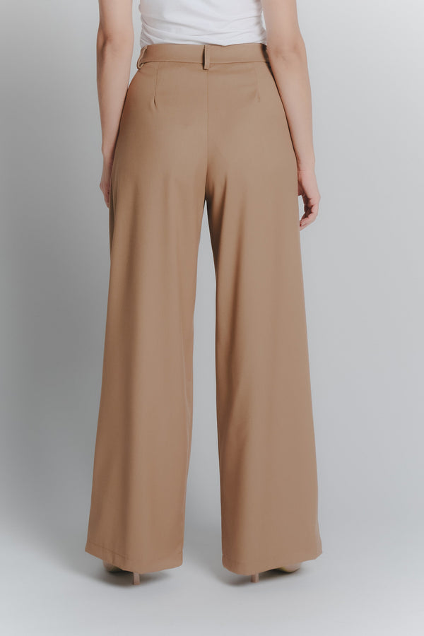 Pantalon Palazzo Camel pour Femmes