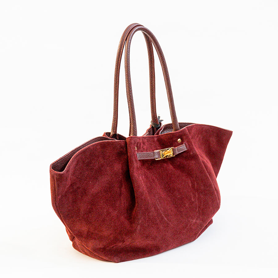 BARTOK - Shopping in Suede Rubino