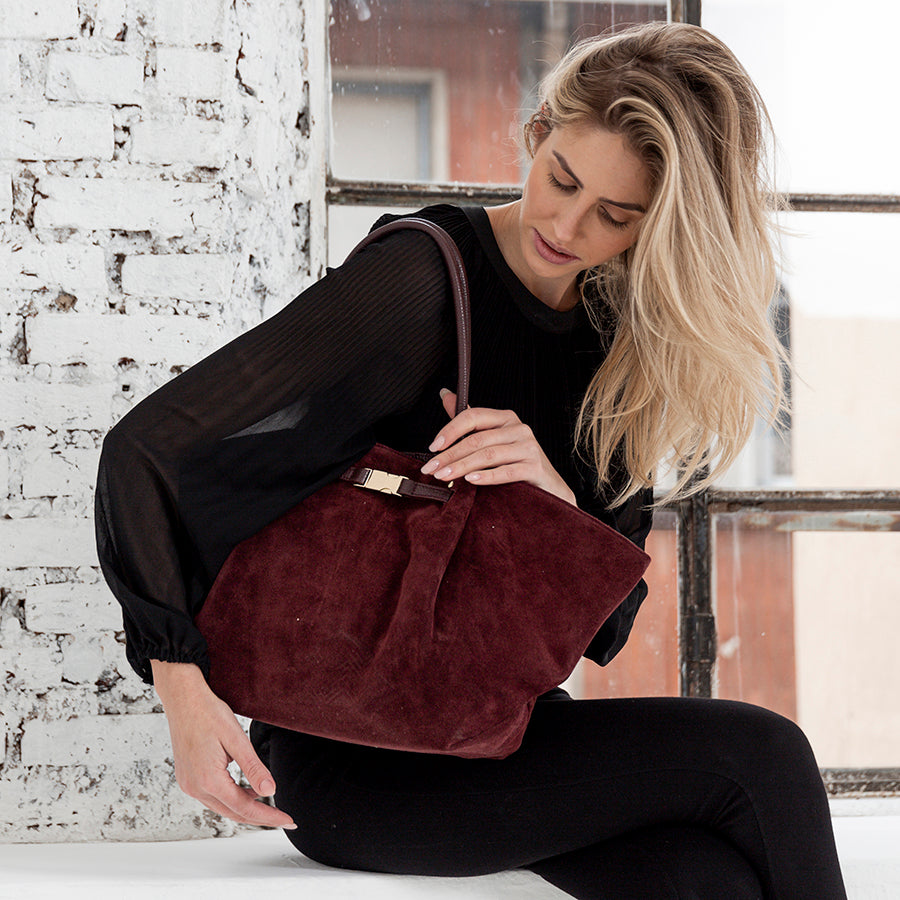 BARTOK - Bordeaux Suede Shopping