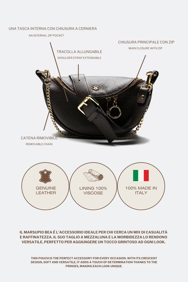 Marsupio Bea borsa donna 100% vera pelle Made in Italy - Barone Firenze