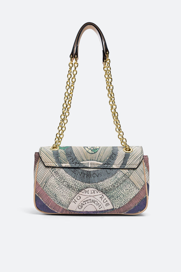 Planetarium Watercolor Flap Bag with Chain
