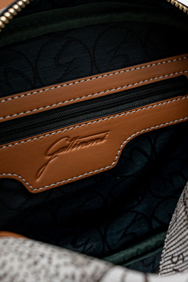 Crossbody with flap Planetarium Ink Sepia