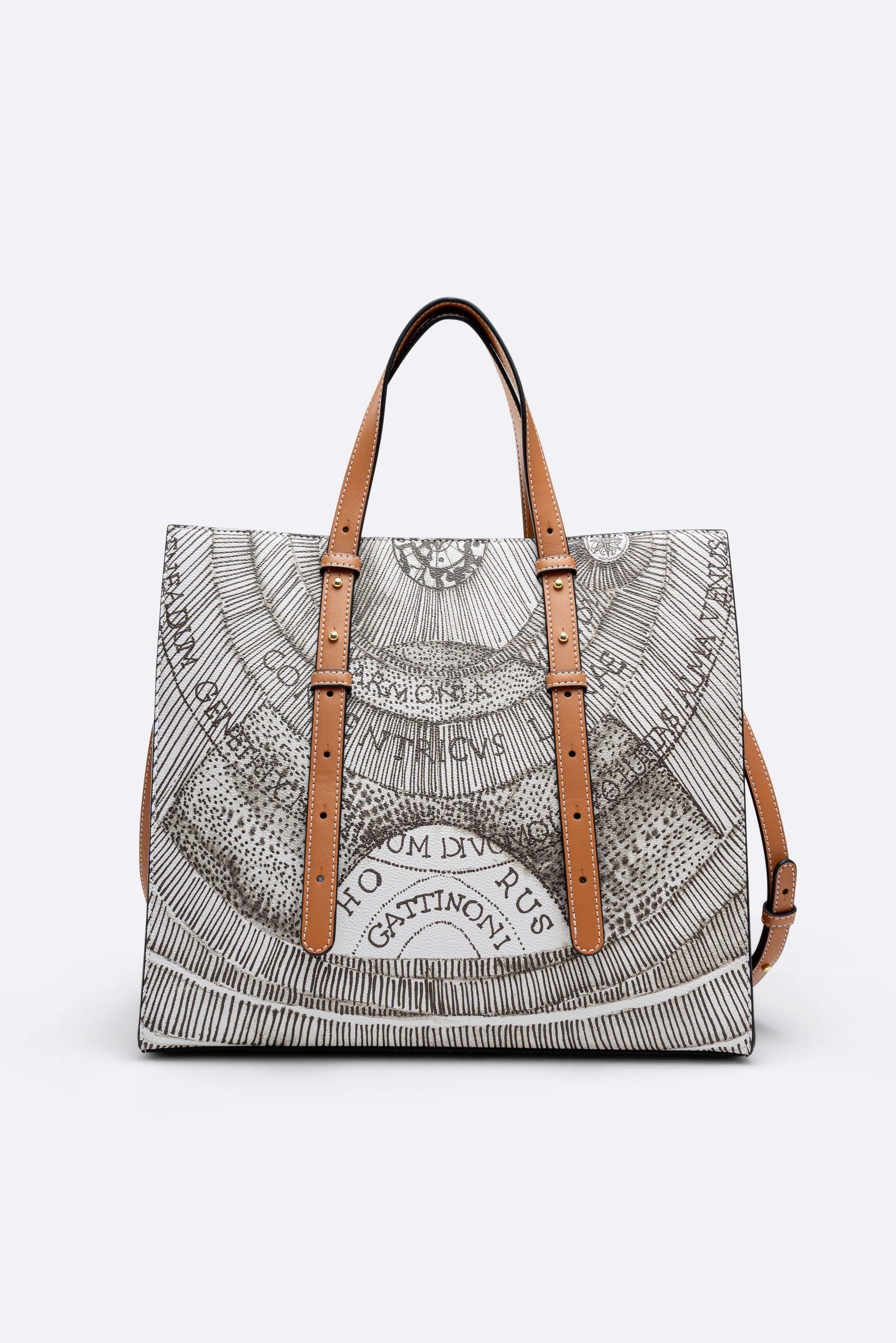 Large Planetarium Ink Sepia Handbag