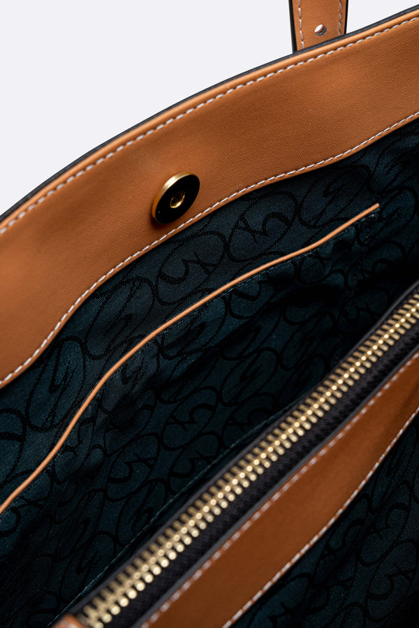 Large Planetarium Ink Sepia Handbag