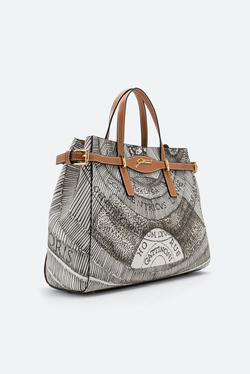 Planetarium Ink Sepia Small Handbag