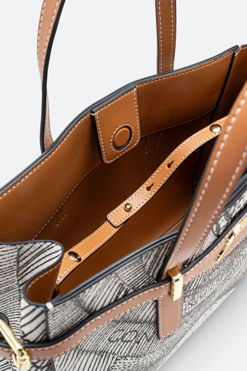 Planetarium Ink Sepia Small Handbag