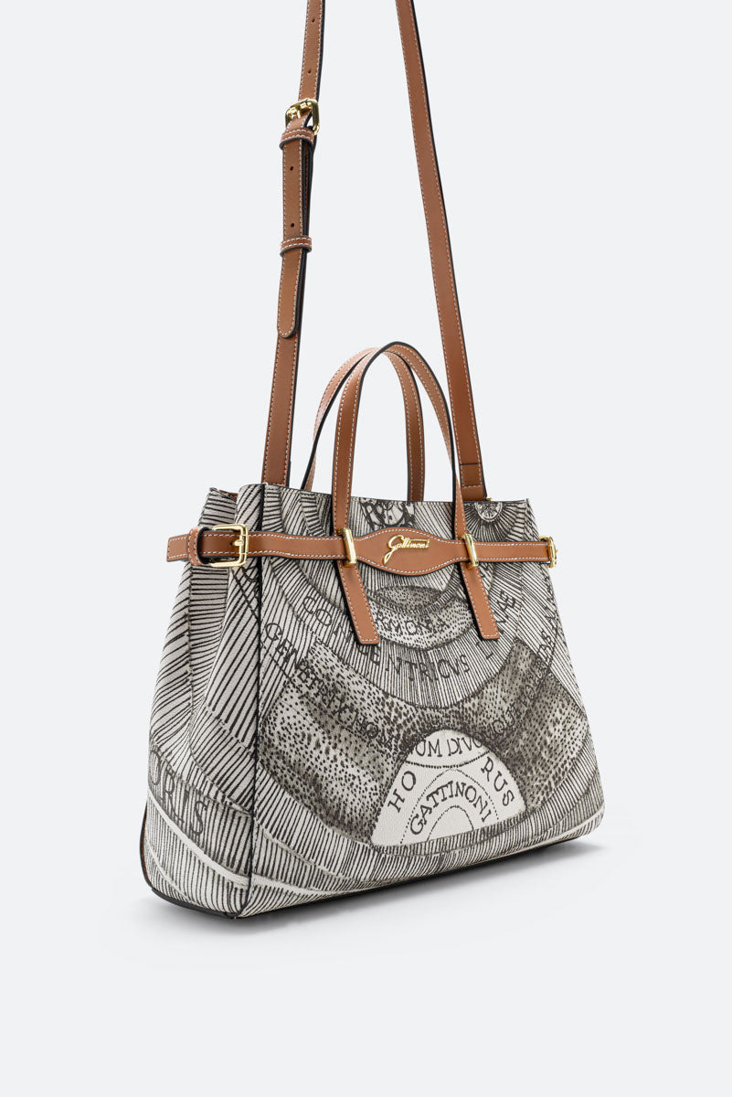 Planetarium Ink Sepia Small Handbag