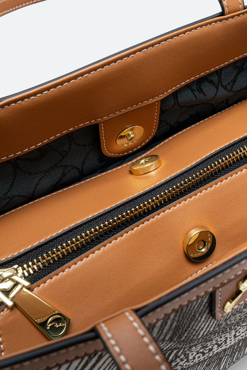 Crossbody Squared Lady Ink Sepia