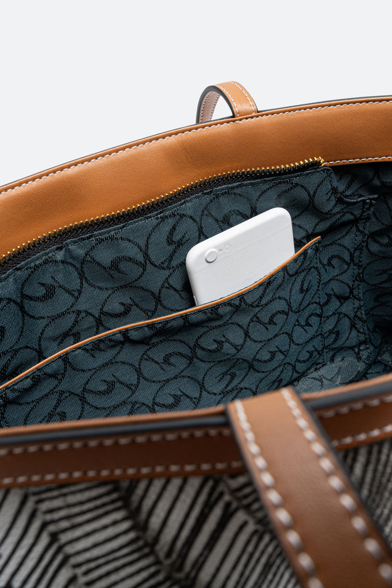 Sac à bandoulière carré Lady en encre sépia