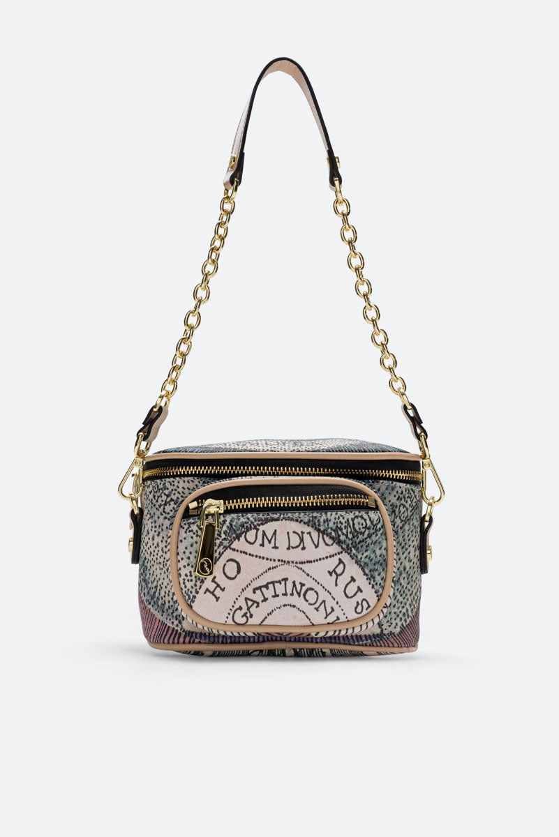 Planetarium Waist Bag PVC Planetarium/Leather Watercolor/Beige