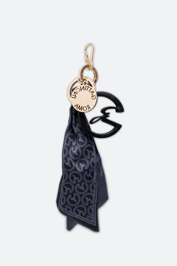 Plastic Charm Keychain Black