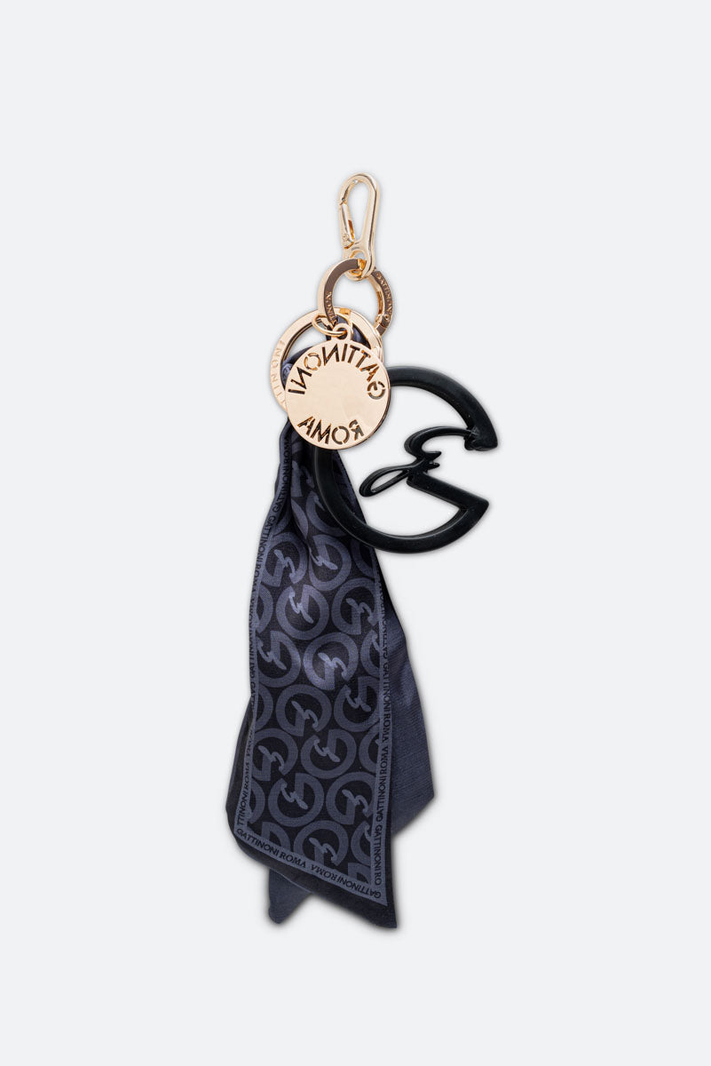 Plastic Charm Keychain Brigitte Black