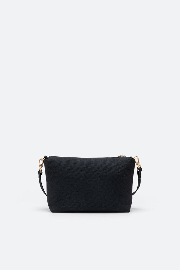 Bolso de hombro reversible Teodosia textura negra